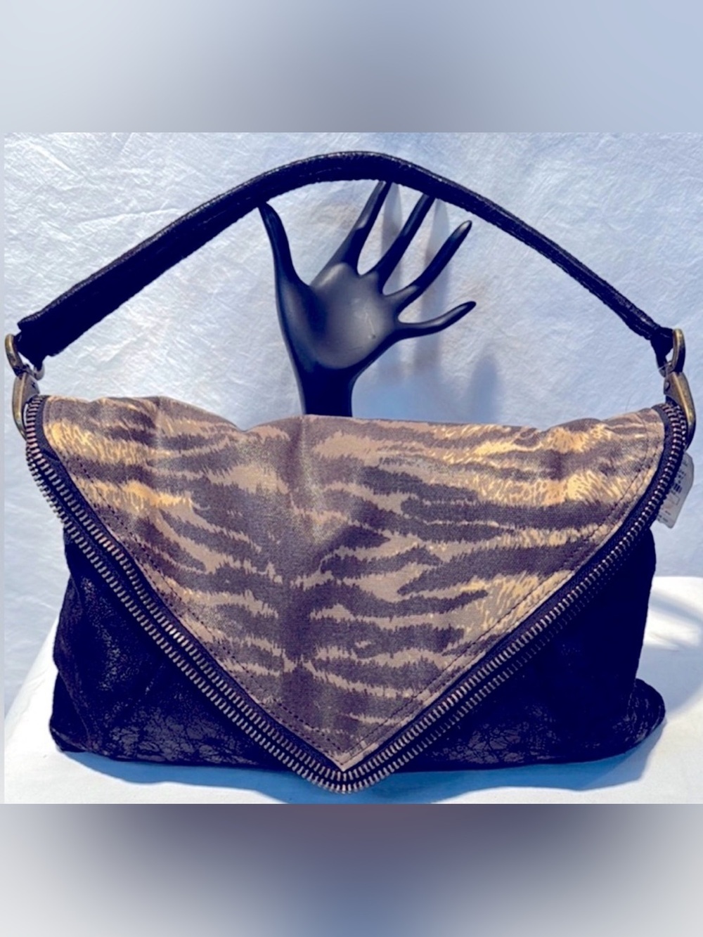Matt & Nat Black and Gold Shoulder Bag with Elegant Design